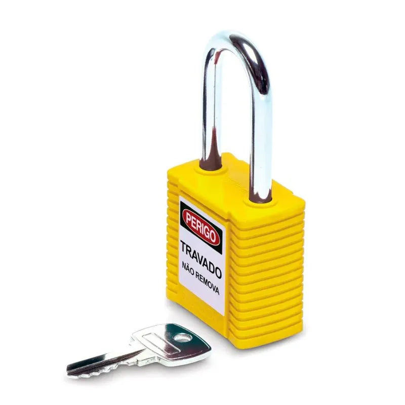Cadeado Polipropileno 38Mm Haste 6Mm Amarelo 77570 Brady
