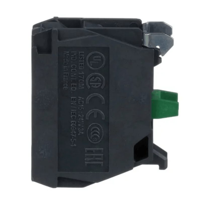 Bloco Contato Preto 600V 1Na Terminal De Fixação De Parafuso ZBE101 Schneider