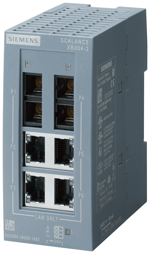 Switch Ethernet Tetrapolar Rj45 6GK50042BD001AB2 Siemens