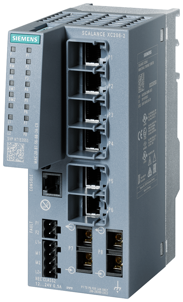 Switch Gerenciador 6P Rj45 6GK52062BD002AC2 Siemens